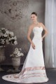 A-Line Satin Silk like Satin Sleeveless Wedding Dresses with Color 2030326 A-Line Satin Silk like Satin Sleeveless Wedding Dresses with Color 2030326