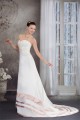 A-Line Satin Silk like Satin Sleeveless Wedding Dresses with Color 2030326 A-Line Satin Silk like Satin Sleeveless Wedding Dresses with Color 2030326