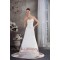 A-Line Satin Silk like Satin Sleeveless Wedding Dresses with Color 2030326