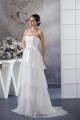 A-Line Sleeveless Satin Fine Netting Reception Wedding Dresses 2030330