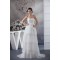 A-Line Sleeveless Satin Fine Netting Reception Wedding Dresses 2030330