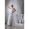 A-Line Strapless Satin Lace Organza Sweet Wedding Dresses 2030331