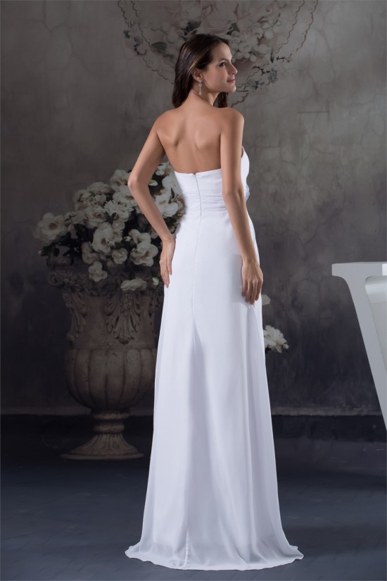Sheath/Column Strapless Chiffon Wedding Dresses 2030334 Sheath/Column Strapless Chiffon Wedding Dresses 2030334