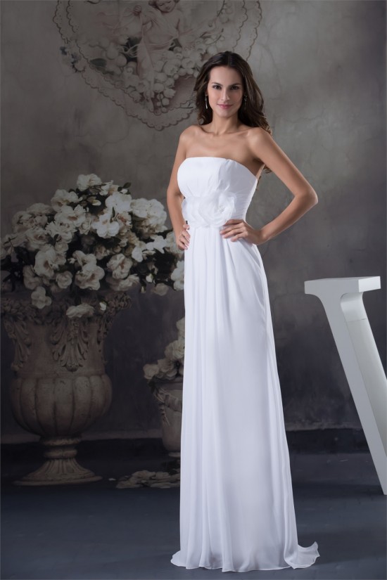Sheath/Column Strapless Chiffon Wedding Dresses 2030334 Sheath/Column Strapless Chiffon Wedding Dresses 2030334