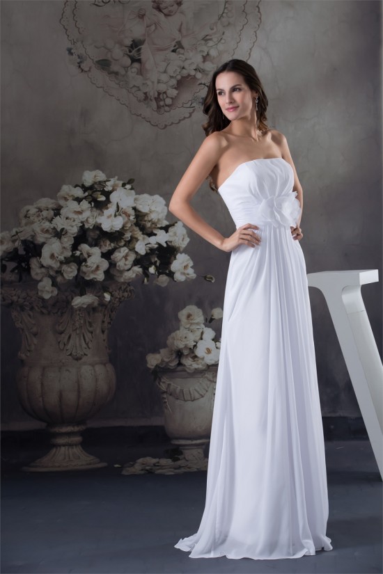 Sheath/Column Strapless Chiffon Wedding Dresses 2030334 Sheath/Column Strapless Chiffon Wedding Dresses 2030334