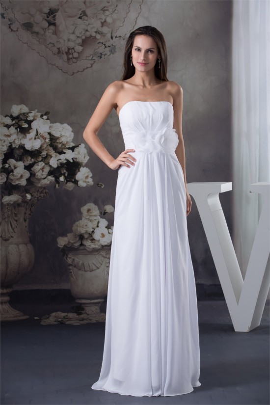 Sheath/Column Strapless Chiffon Wedding Dresses 2030334 Sheath/Column Strapless Chiffon Wedding Dresses 2030334