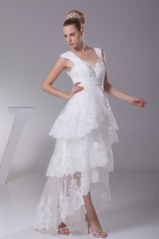 A-Line High Low Sweetheart Lace Sweet Wedding Dresses 2030336 A-Line High Low Sweetheart Lace Sweet Wedding Dresses 2030336