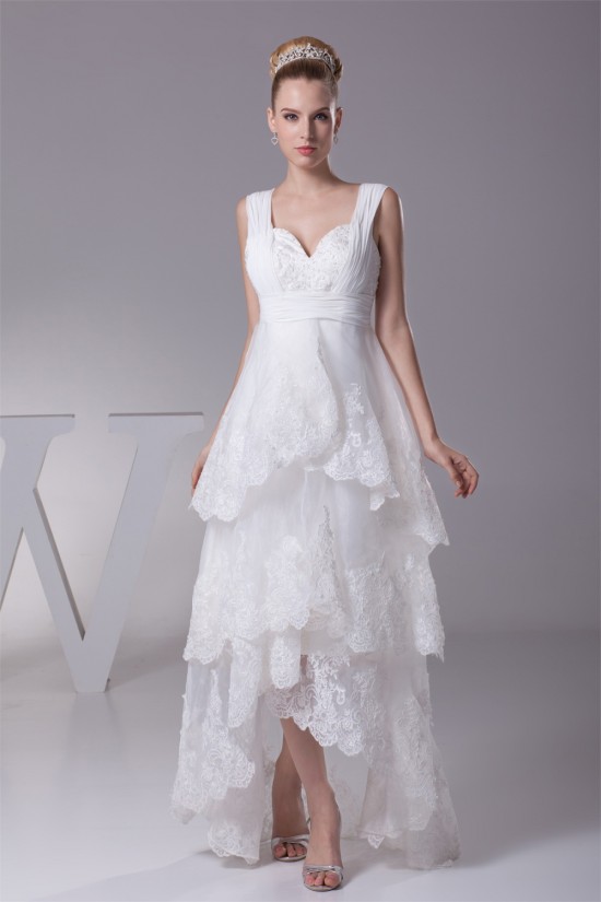 A-Line High Low Sweetheart Lace Sweet Wedding Dresses 2030336 A-Line High Low Sweetheart Lace Sweet Wedding Dresses 2030336