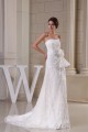 Sheath/Column Sweetheart Sleeveless Satin Lace Sweet Wedding Dresses 2030337 Sheath/Column Sweetheart Sleeveless Satin Lace Sweet Wedding Dresses 2030337