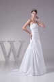 A-Line Strapless Sleeveless Satin Lace Wedding Dresses 2030338