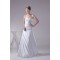 A-Line Strapless Sleeveless Satin Lace Wedding Dresses 2030338
