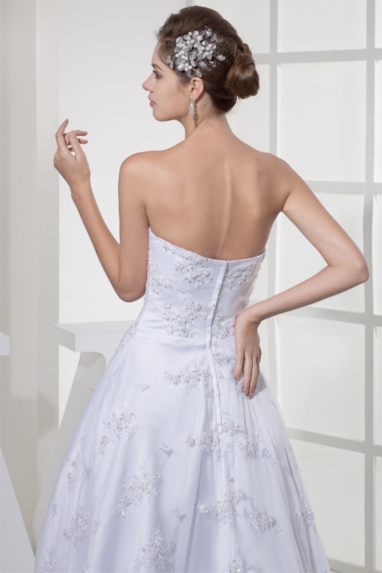 A-Line Strapless Satin Lace Fine Netting Short Sleeve Wedding Dresses 2030339 A-Line Strapless Satin Lace Fine Netting Short Sleeve Wedding Dresses 2030339