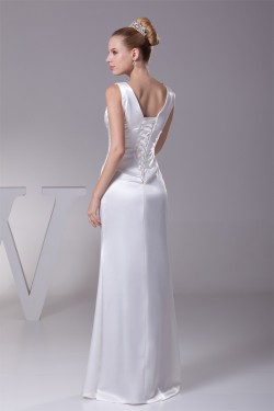 Sheath/Column V-Neck Sleeveless Wedding Dresses 2030340