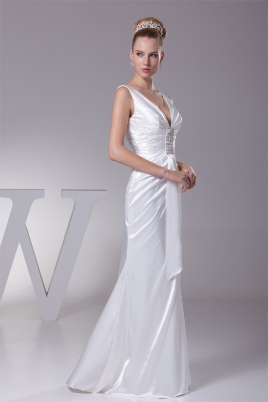 Sheath/Column V-Neck Sleeveless Wedding Dresses 2030340 Sheath/Column V-Neck Sleeveless Wedding Dresses 2030340