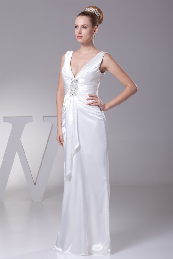 Sheath/Column V-Neck Sleeveless Wedding Dresses 2030340 Sheath/Column V-Neck Sleeveless Wedding Dresses 2030340
