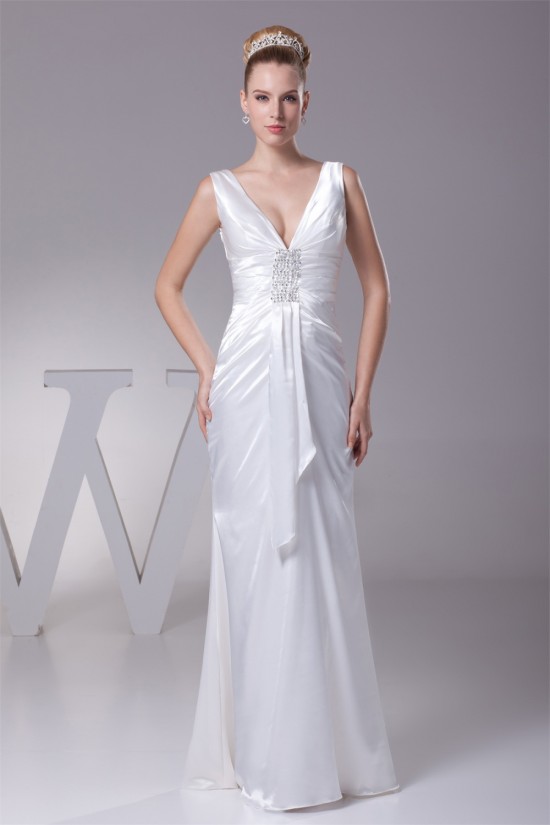 Sheath/Column V-Neck Sleeveless Wedding Dresses 2030340 Sheath/Column V-Neck Sleeveless Wedding Dresses 2030340
