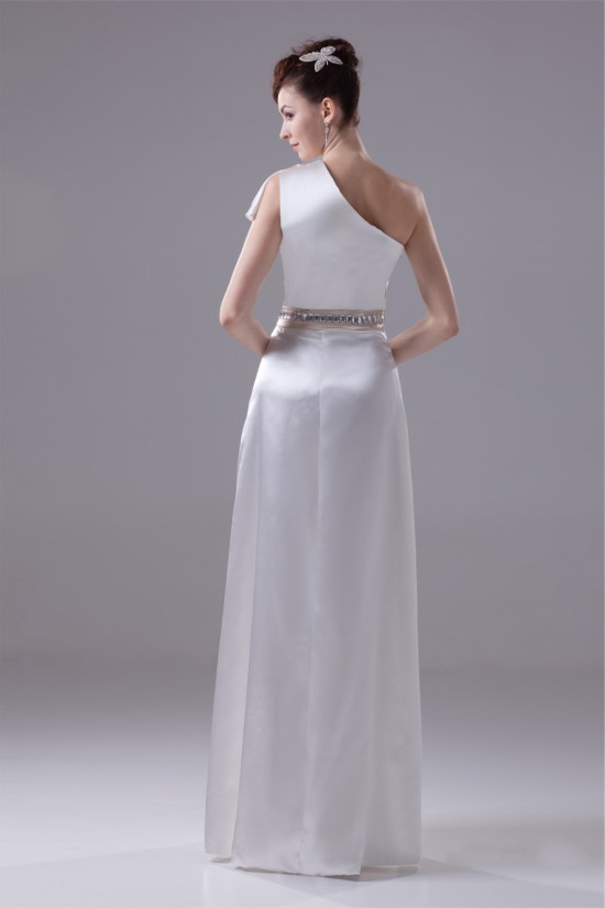 A-Line One-Shoulder Silk like Satin Sleeveless Beaded Wedding Dresses 2030341 A-Line One-Shoulder Silk like Satin Sleeveless Beaded Wedding Dresses 2030341