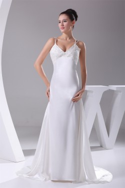 Sheath/Column New Arrival Beaded Wedding Dresses 2030342