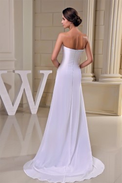 Sheath/Column New Arrival Chiffon Lace Beaded Wedding Dresses 2030343