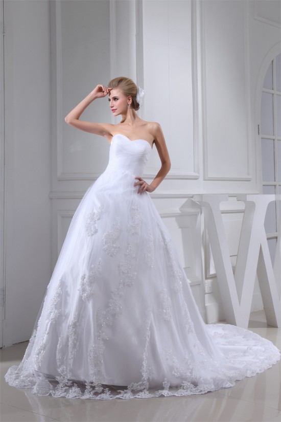 A-Line Sleeveless Satin Lace Fine Netting Best Wedding Dresses with A Lace Jacket 2030346 A-Line Sleeveless Satin Lace Fine Netting Best Wedding Dresses with A Lace Jacket 2030346