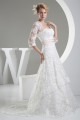 A-Line Satin Lace Silk like Satin Wedding Dresses with A Lace Jacket 2030348 A-Line Satin Lace Silk like Satin Wedding Dresses with A Lace Jacket 2030348
