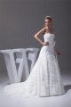 A-Line Satin Organza Sleeveless Strapless Wedding Dresses 2030349