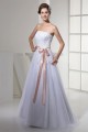 A-Line Strapless Sleeveless Satin Fine Netting Wedding Dresses 2030353 A-Line Strapless Sleeveless Satin Fine Netting Wedding Dresses 2030353