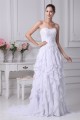Sleeveless A-Line Sweetheart Chiffon Silk like Satin Wedding Dresses 2030356