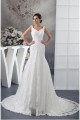 A-Line V-Neck Sleeveless Chiffon Satin Lace Best Wedding Dresses 2030358 A-Line V-Neck Sleeveless Chiffon Satin Lace Best Wedding Dresses 2030358