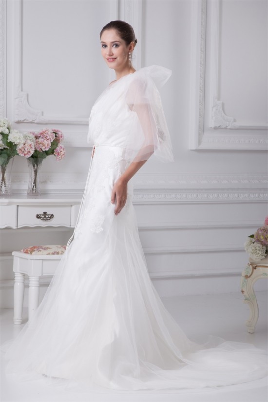 Trumpet/Mermaid One-Shoulder Lace Sweet Wedding Dresses 2030360