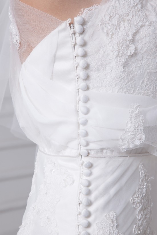 Trumpet/Mermaid One-Shoulder Lace Sweet Wedding Dresses 2030360