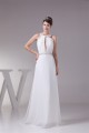 A-Line Chiffon Silk like Satin Halter Beaded Sweet Wedding Dresses 2030363 A-Line Chiffon Silk like Satin Halter Beaded Sweet Wedding Dresses 2030363