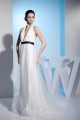 Sleeveless Halter Silk like Satin Fine Netting Best Wedding Dresses 2030370