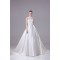 A-Line Sleeveless Satin Fine Netting Lace New Arrival Wedding Dresses 2030371