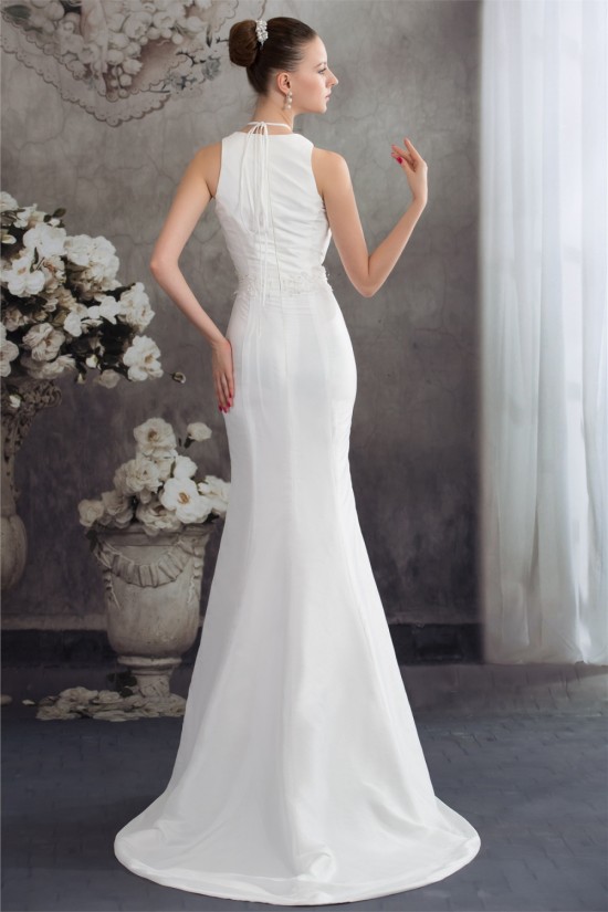 Mermaid/Trumpet Sleeveless Lace Taffeta Straps Reception Wedding Dresses 2030372 Mermaid/Trumpet Sleeveless Lace Taffeta Straps Reception Wedding Dresses 2030372