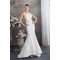 Mermaid/Trumpet Sleeveless Lace Taffeta Straps Reception Wedding Dresses 2030372