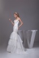 Mermaid/Trumpet Spaghetti Strap Satin Lace Sweetheart Reception Wedding Dresses 2030375