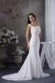 Sleeveless Mermaid/Trumpet Spaghetti Straps Chiffon Sweet Wedding Dresses 2030376