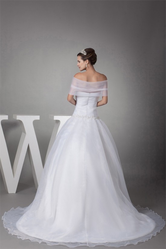 Sleeveless Portrait Satin Organza Princess New Arrival Wedding Dresses 2030379 Sleeveless Portrait Satin Organza Princess New Arrival Wedding Dresses 2030379