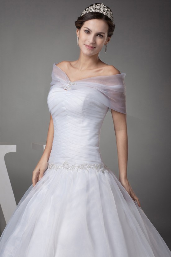 Sleeveless Portrait Satin Organza Princess New Arrival Wedding Dresses 2030379 Sleeveless Portrait Satin Organza Princess New Arrival Wedding Dresses 2030379