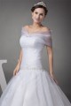 Sleeveless Portrait Satin Organza Princess New Arrival Wedding Dresses 2030379 Sleeveless Portrait Satin Organza Princess New Arrival Wedding Dresses 2030379