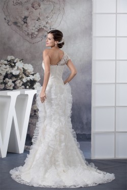 Sleeveless Princess Satin Lace Organza Fine Netting Best Wedding Dresses 2030380