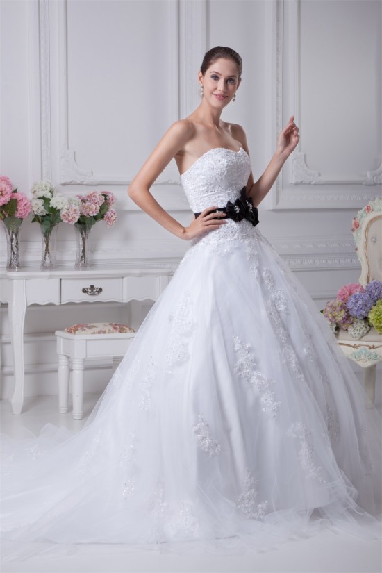Ball Gown Sleeveless Princess Strapless Lace Satin Fine Netting Wedding Dresses 2030381 Ball Gown Sleeveless Princess Strapless Lace Satin Fine Netting Wedding Dresses 2030381