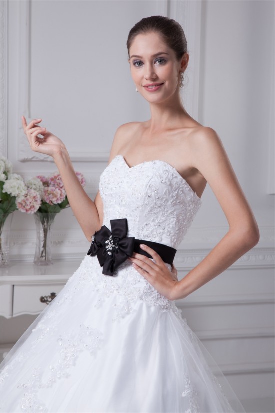 Ball Gown Sleeveless Princess Strapless Lace Satin Fine Netting Wedding Dresses 2030381 Ball Gown Sleeveless Princess Strapless Lace Satin Fine Netting Wedding Dresses 2030381