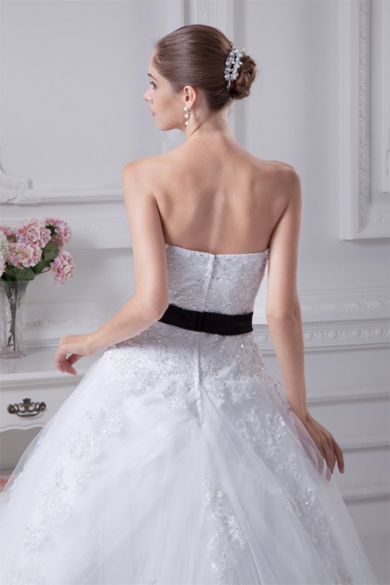 Ball Gown Sleeveless Princess Strapless Lace Satin Fine Netting Wedding Dresses 2030381 Ball Gown Sleeveless Princess Strapless Lace Satin Fine Netting Wedding Dresses 2030381