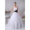 Ball Gown Sleeveless Princess Strapless Lace Satin Fine Netting Wedding Dresses 2030381