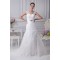 Sleeveless Satin Fine Netting A-Line Straps Lace Wedding Dresses 2030384