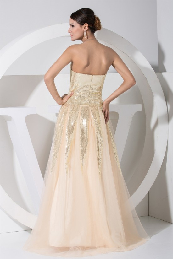 A-Line Sweetheart Sleeveless Satin Fine Netting Sequined Material Wedding Dresses 2030385 A-Line Sweetheart Sleeveless Satin Fine Netting Sequined Material Wedding Dresses 2030385