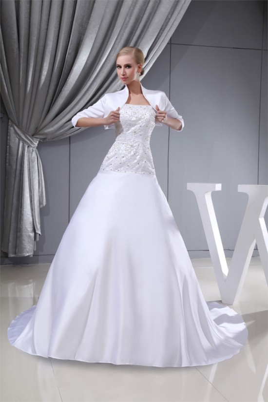 Sleeveless Satin Fine Netting Spaghetti Straps Beaded Wedding Dresses 2030386 Sleeveless Satin Fine Netting Spaghetti Straps Beaded Wedding Dresses 2030386