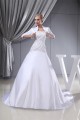 Sleeveless Satin Fine Netting Spaghetti Straps Beaded Wedding Dresses 2030386 Sleeveless Satin Fine Netting Spaghetti Straps Beaded Wedding Dresses 2030386